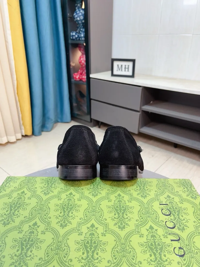 Men's Men's Shoes💰560🌹🌹[GUCCI] Gucci leather shoes are the most popular classic. Synchronized with the official website, the upper is made of Italian first-layer cowhide ➕cowhide lining, with unique brand and unique craftsmanship. Highlighting the hot style of the new year. Stop hesitating, stop wandering, get it now. Number: 38--44